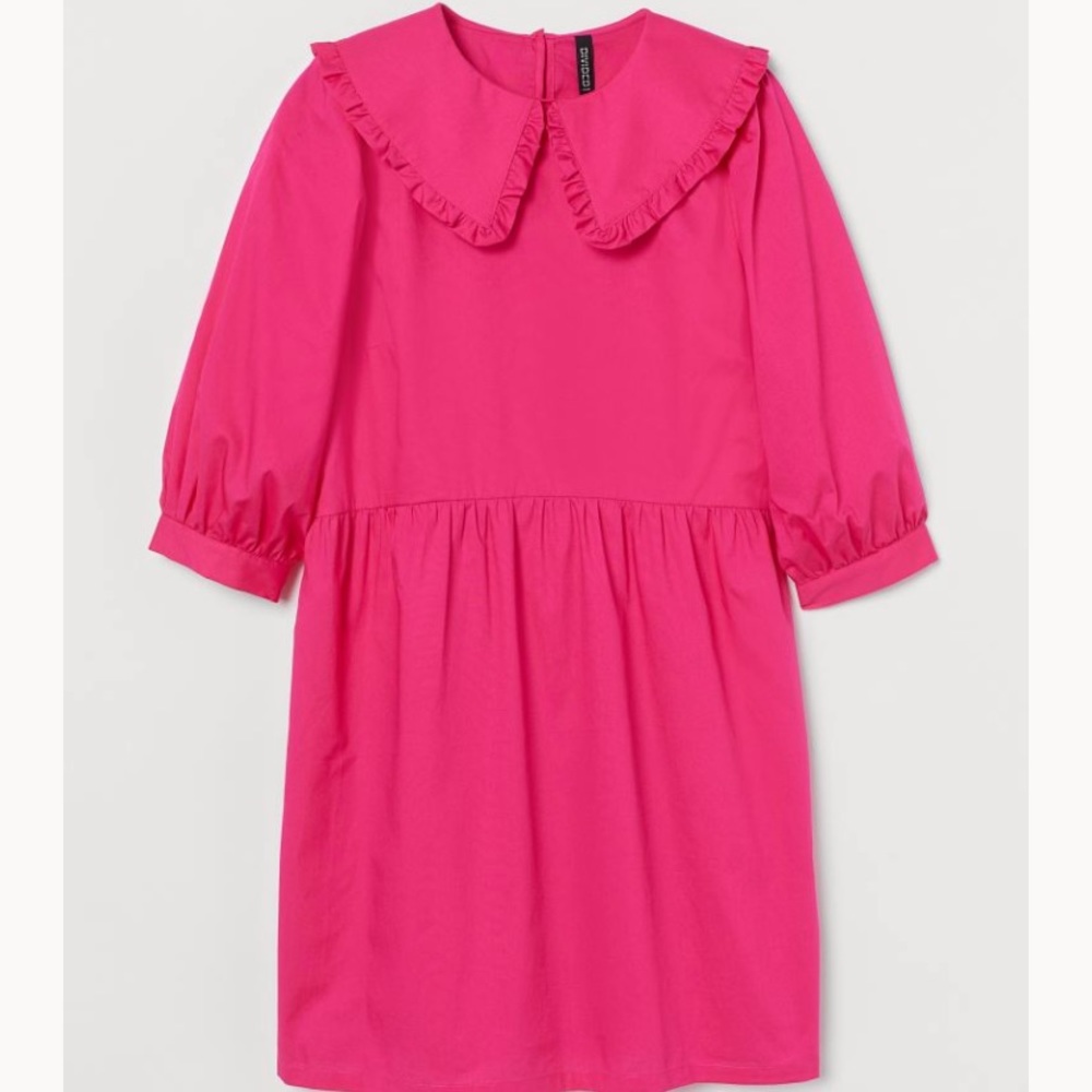 Ladies Collard Poplin Dress